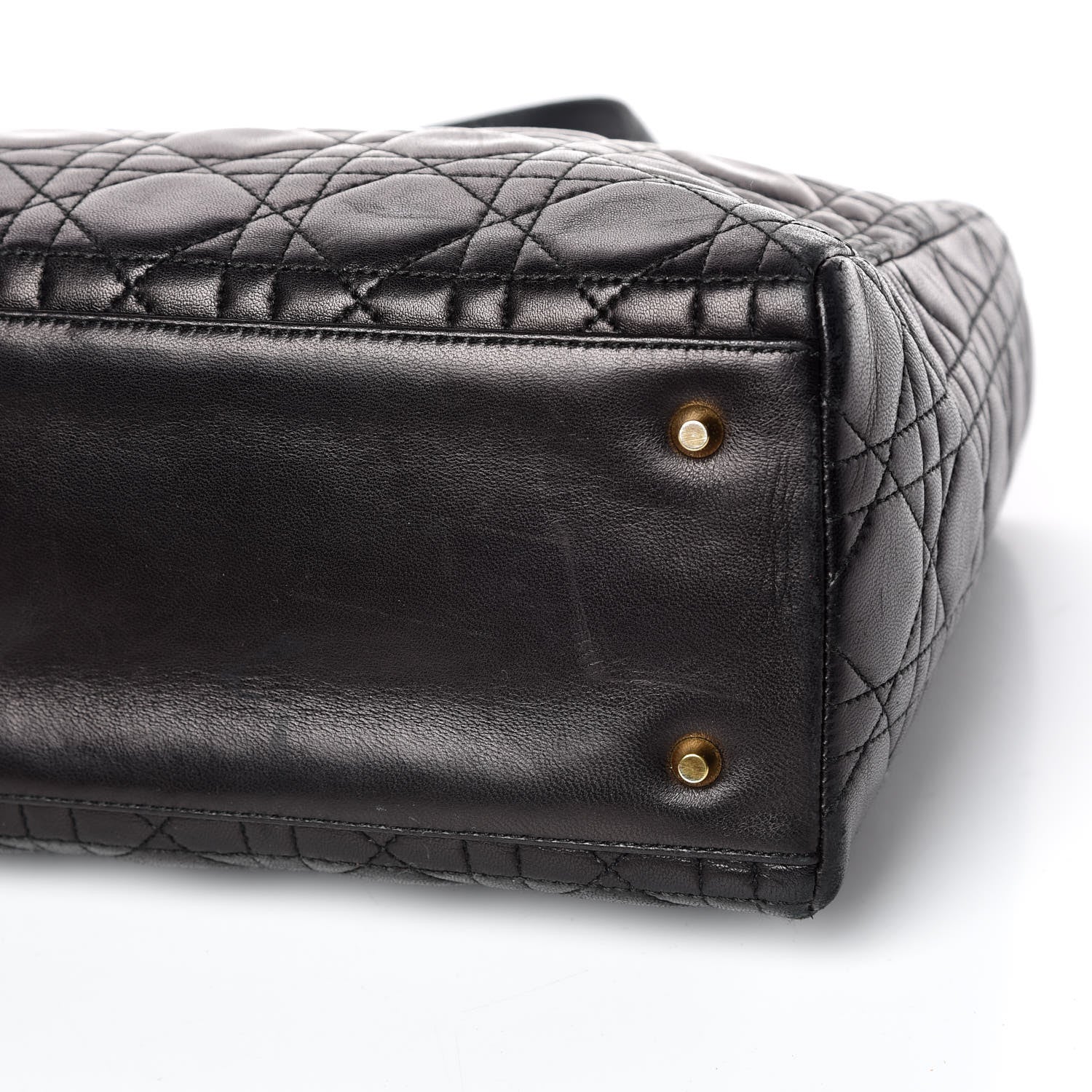 Christian Dior Lambskin Cannage Medium Lady Dior Black 10 of 18