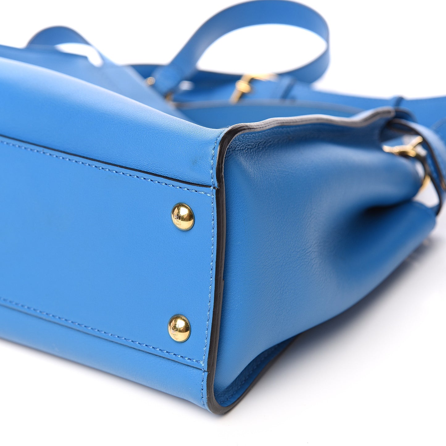 Vitello Seta Medium Peekaboo Iconic Satchel Blue Royal