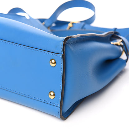 Fendi Vitello Seta Medium Peekaboo Iconic Satchel Blue Royal 9 of 10