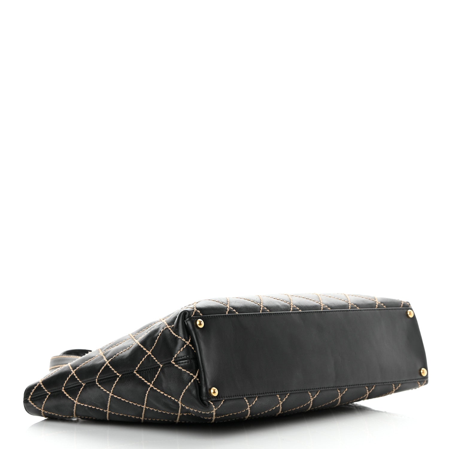 Chanel Calfskin Wild Stitch Large Tote Black 3 of 17
