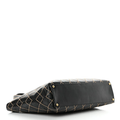 Chanel Calfskin Wild Stitch Large Tote Black 3 of 17