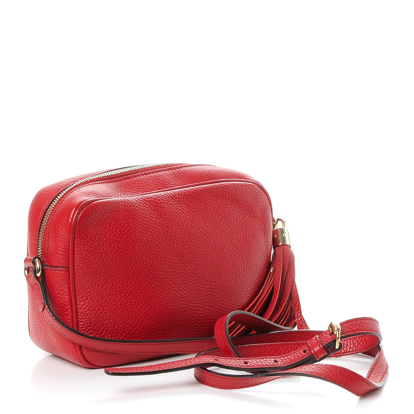 Pebbled Calfskin Small Soho Disco Bag Tabasco Red
