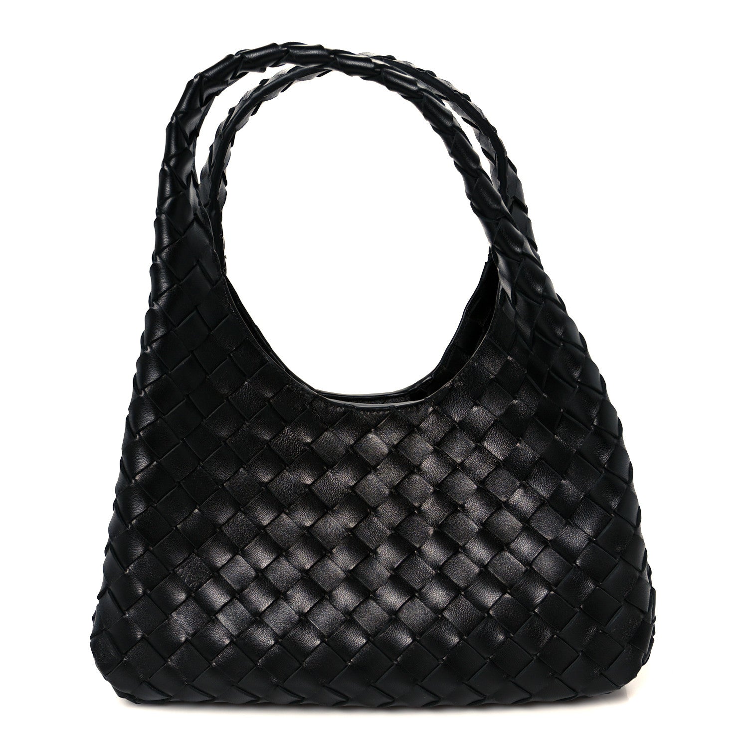 Bottega Veneta Nappa Intrecciato Small Campana Shoulder Bag Black 1 of 11