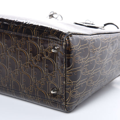 Christian Dior Patent Ultimate Medium Lady Dior Brown 9 of 19
