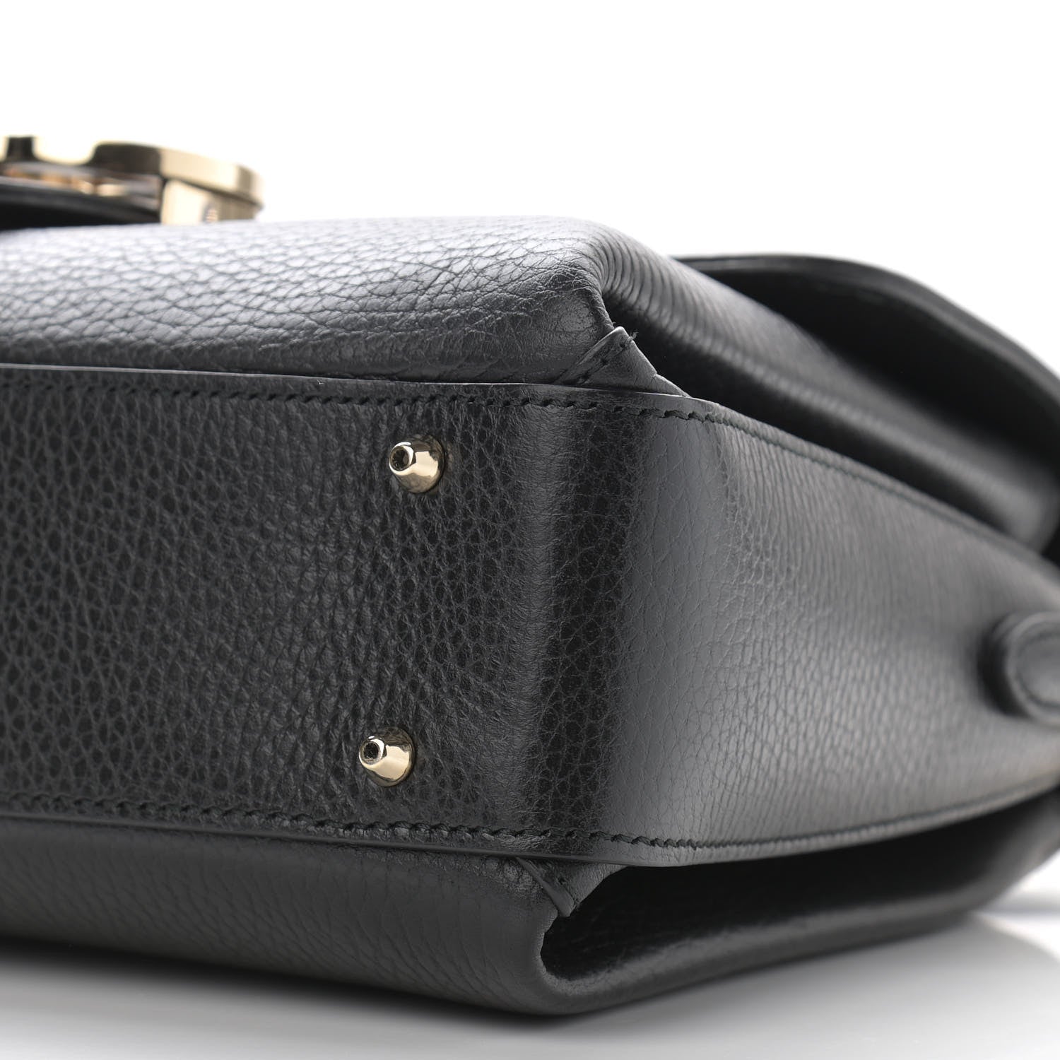 Gucci Dollar Calfskin Interlocking G Top Handle Shoulder Bag Black 10 of 10