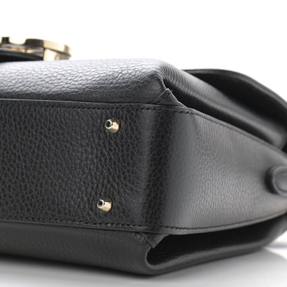 Gucci Dollar Calfskin Interlocking G Top Handle Shoulder Bag Black 10 of 10