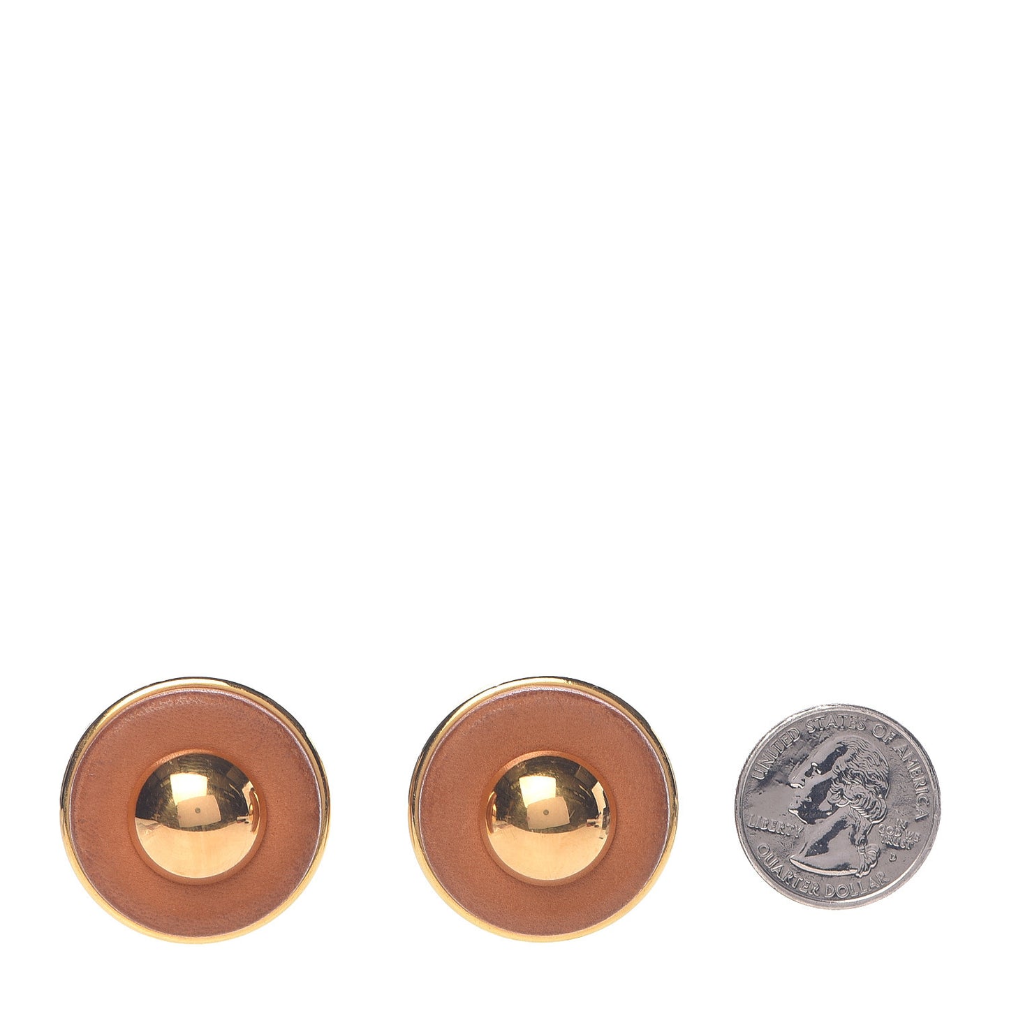 Lambskin Clip On Earrings Gold