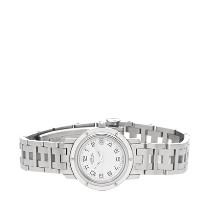 Hermes Stainless Steel 24mm Clipper Quartz Watch White 2 of 4