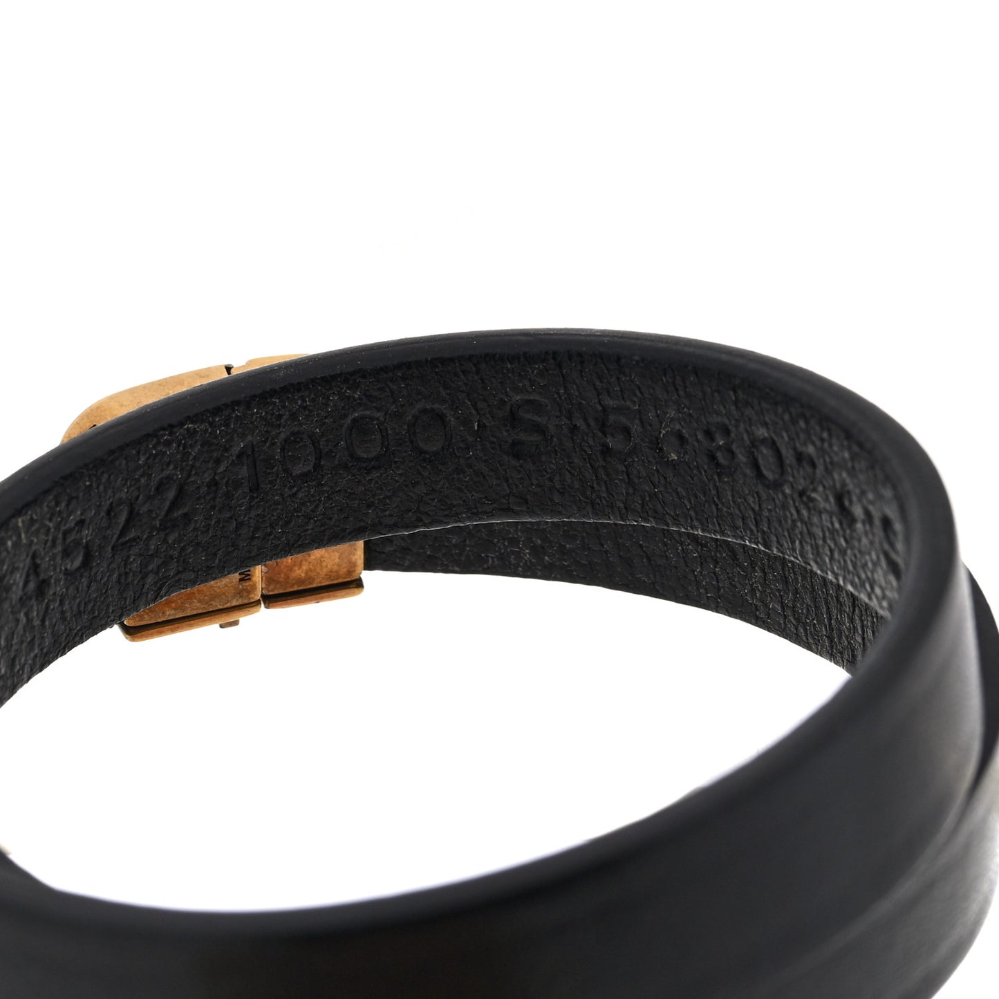 Calfskin BB Wrap Bracelet S Black