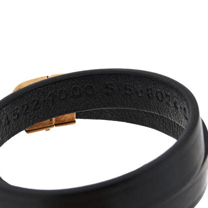 Balenciaga Calfskin BB Wrap Bracelet S Black 5 of 5