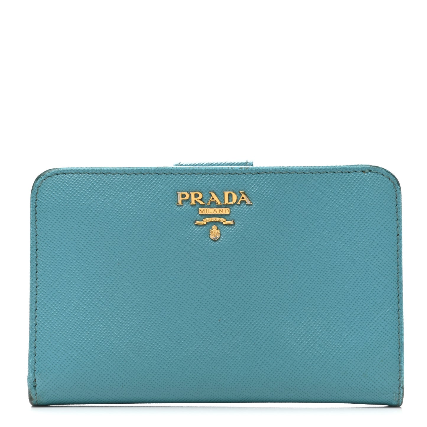 Saffiano Metal Compact Wallet Turchese