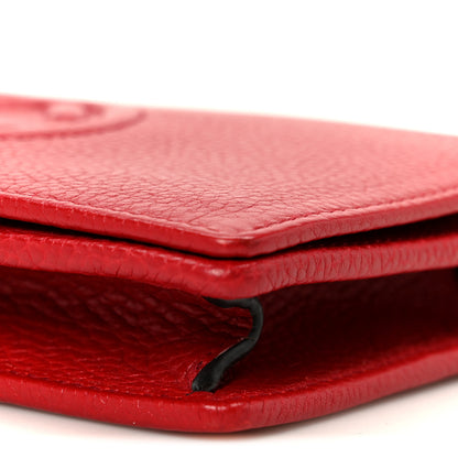 Gucci Pebbled Calfskin Soho Wallet on Chain Tabasco Red 9 of 10
