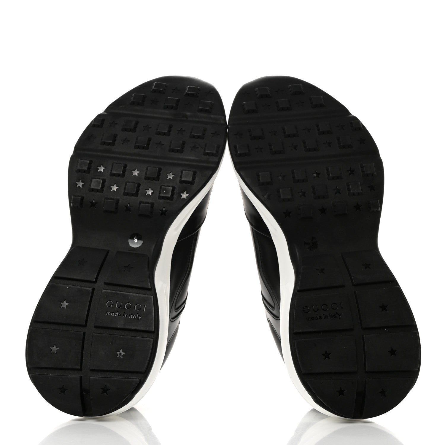 Gucci Apollo Calfskin Mens Rhyton Sneakers 8 Black 5 of 8