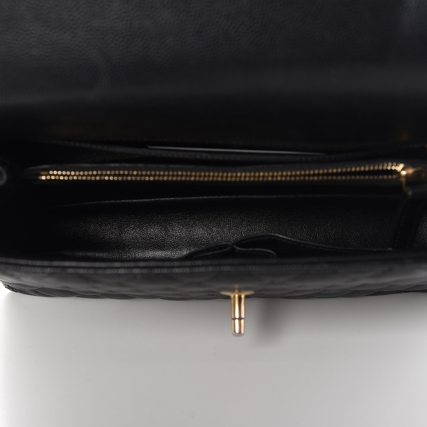 Chanel Caviar Lizard Quilted Small Coco Handle Flap Black 7 of 12