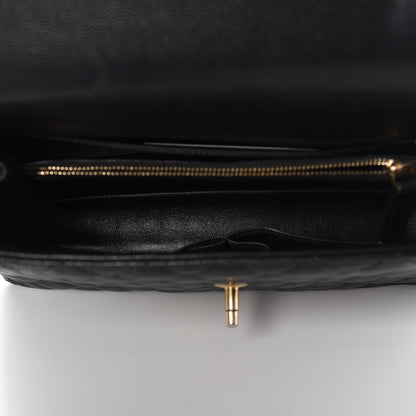 Chanel Caviar Lizard Quilted Small Coco Handle Flap Black 7 of 12