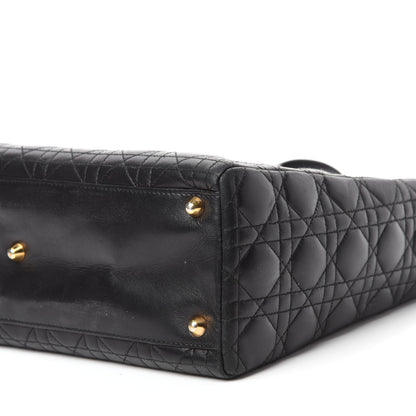 Christian Dior Lambskin Cannage Large Lady Dior Black 7 of 14