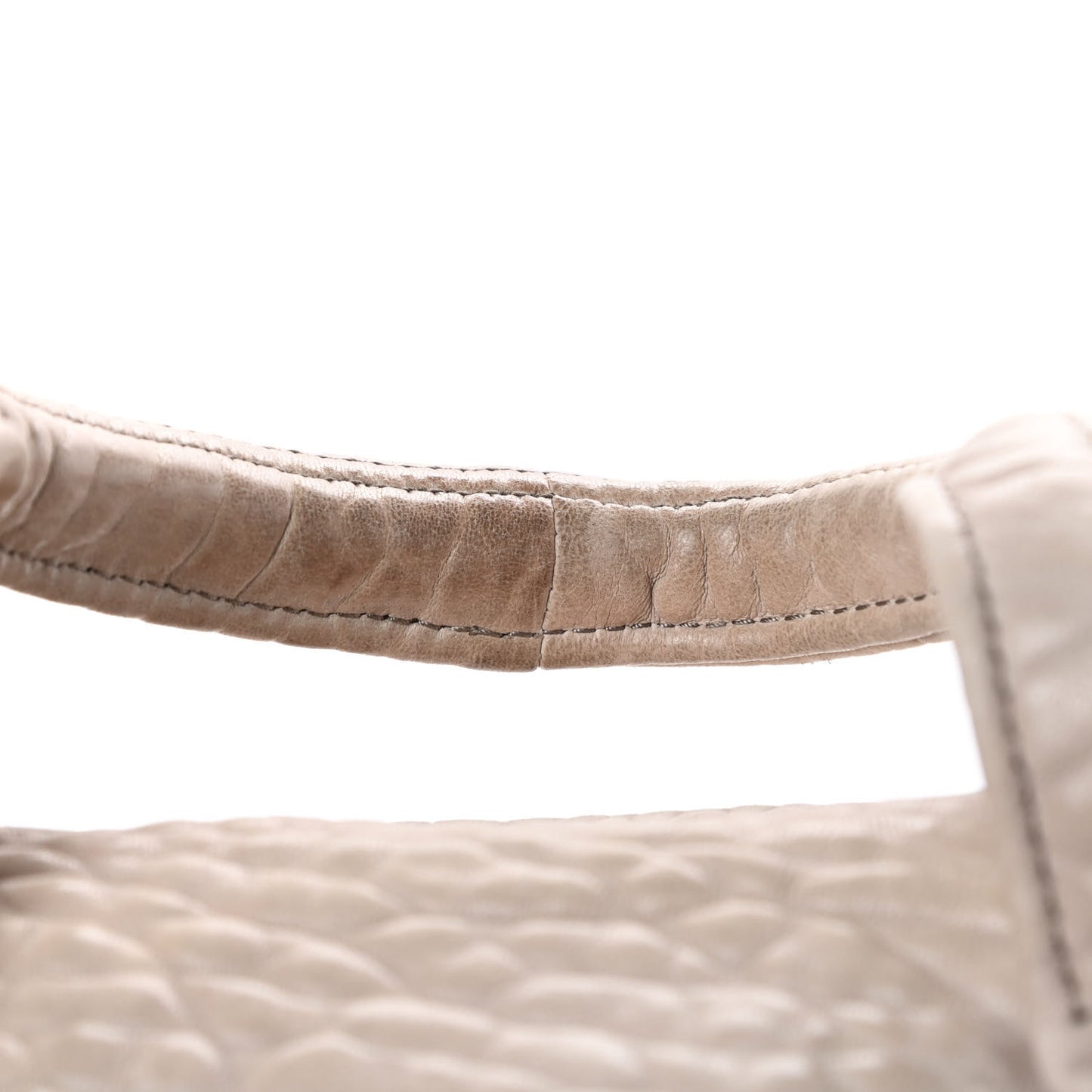 Pebbled Lambskin Rocco Duffel Grey