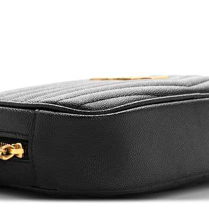Saint Laurent Grain De Poudre Matelasse Monogram Mini Lou Camera Bag Black 9 of 11