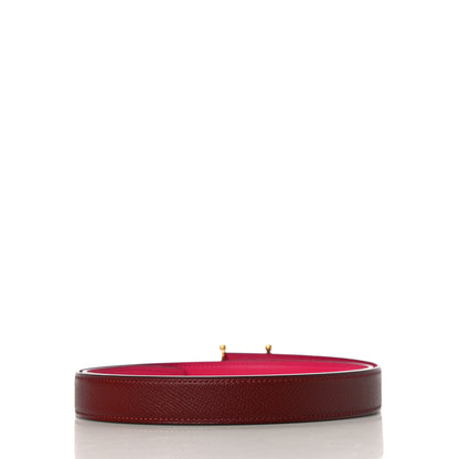 Hermes Epsom Swift 24mm Mors H Belt 85 Rouge H Rose Mexico 3 of 9