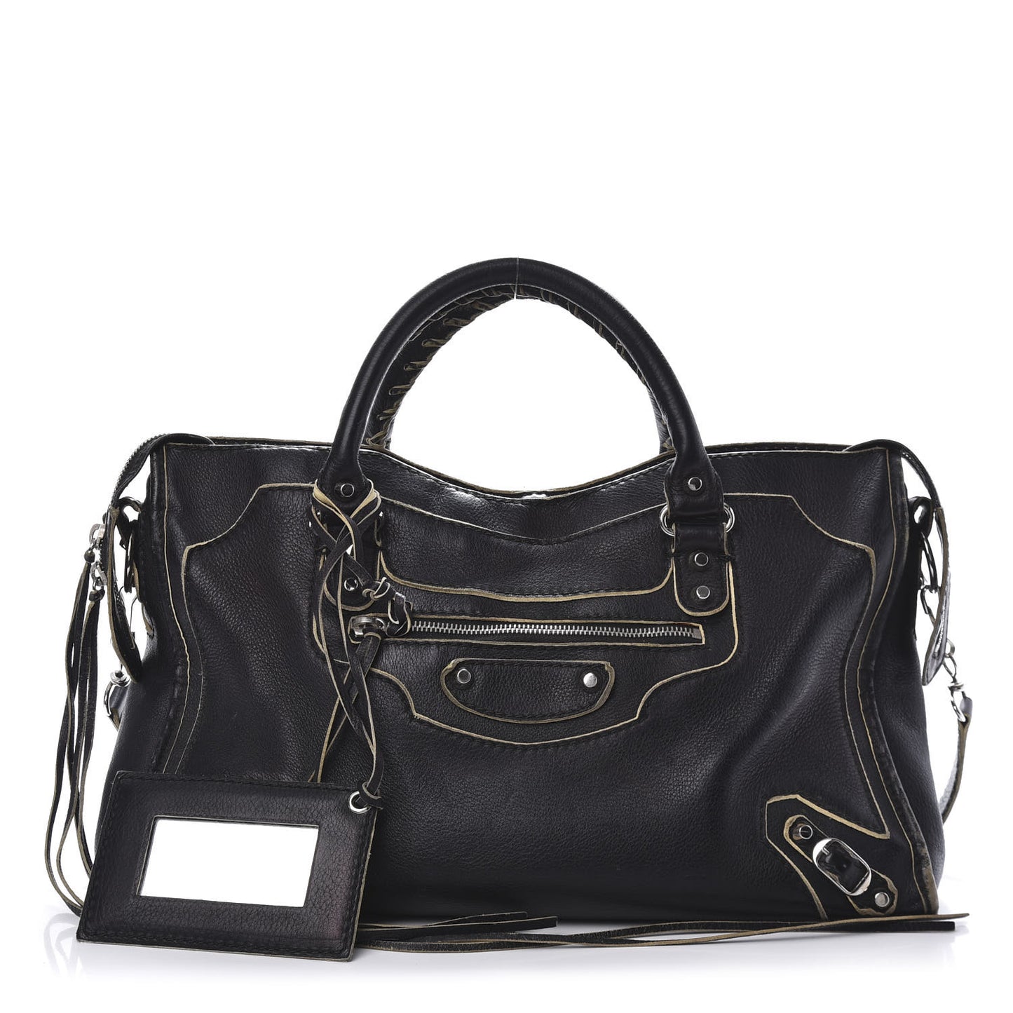 Supple Grained Calfskin Classic Silver Hardware Highlight City Black