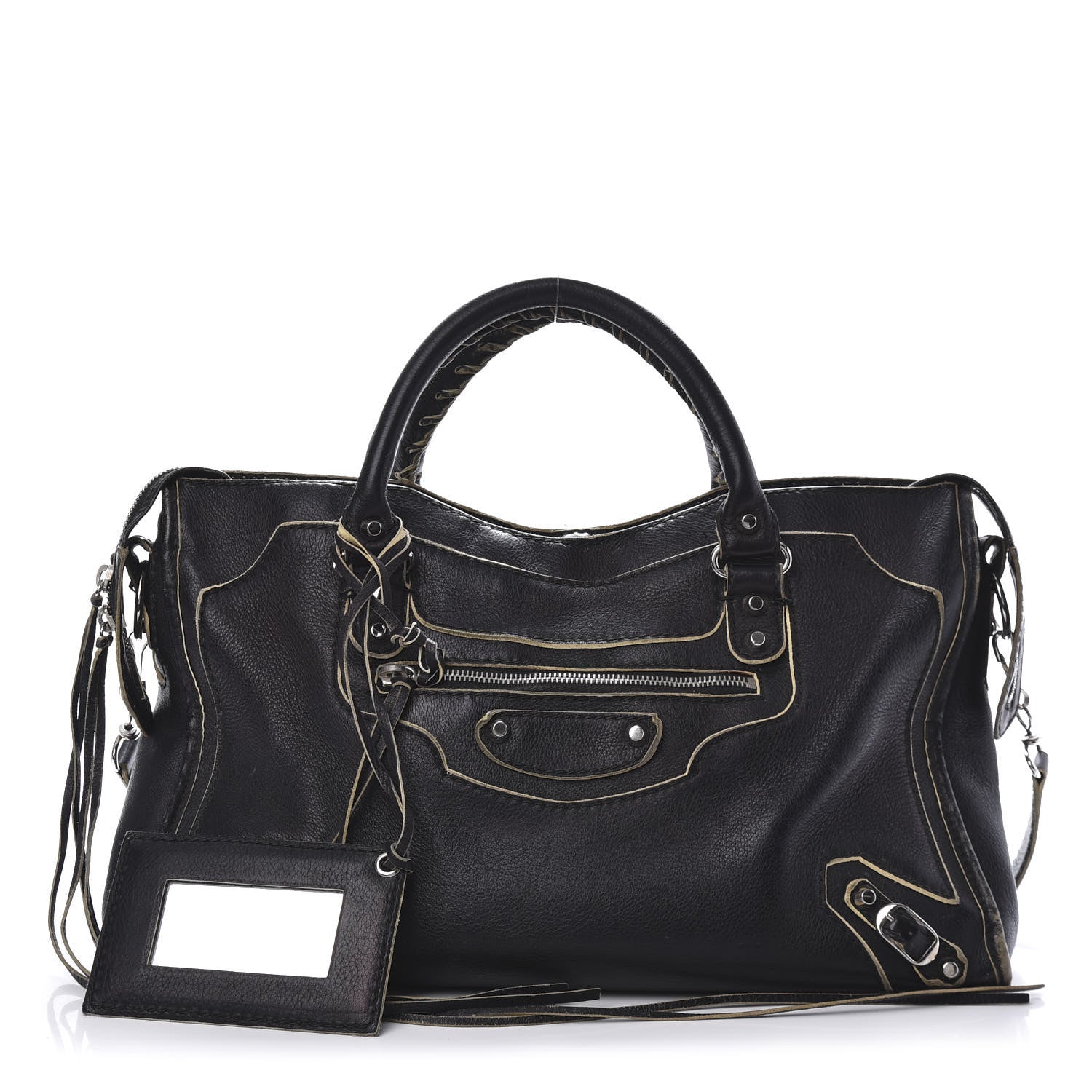 Balenciaga Supple Grained Calfskin Classic Silver Hardware Highlight City Black 1 of 10