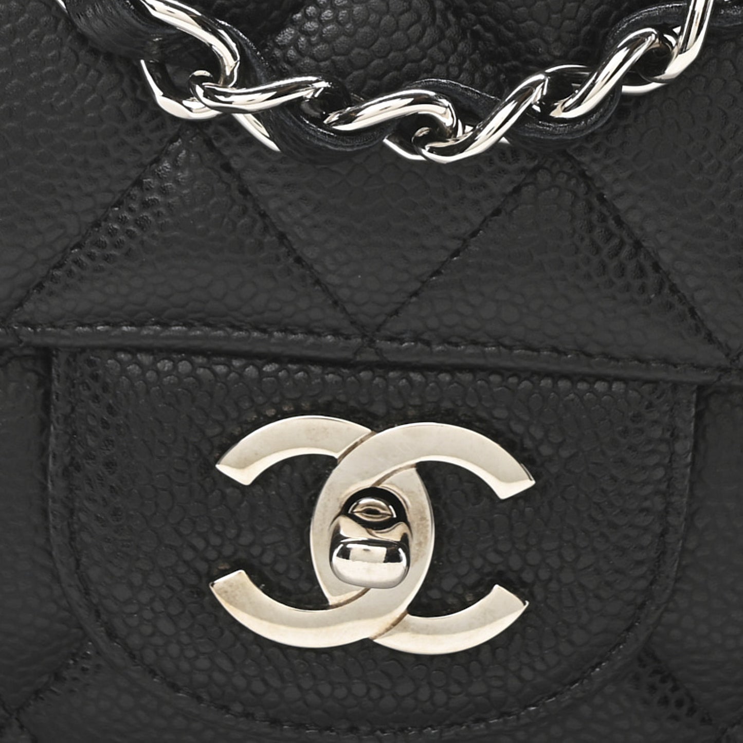 Caviar Quilted Jumbo Single Flap Black