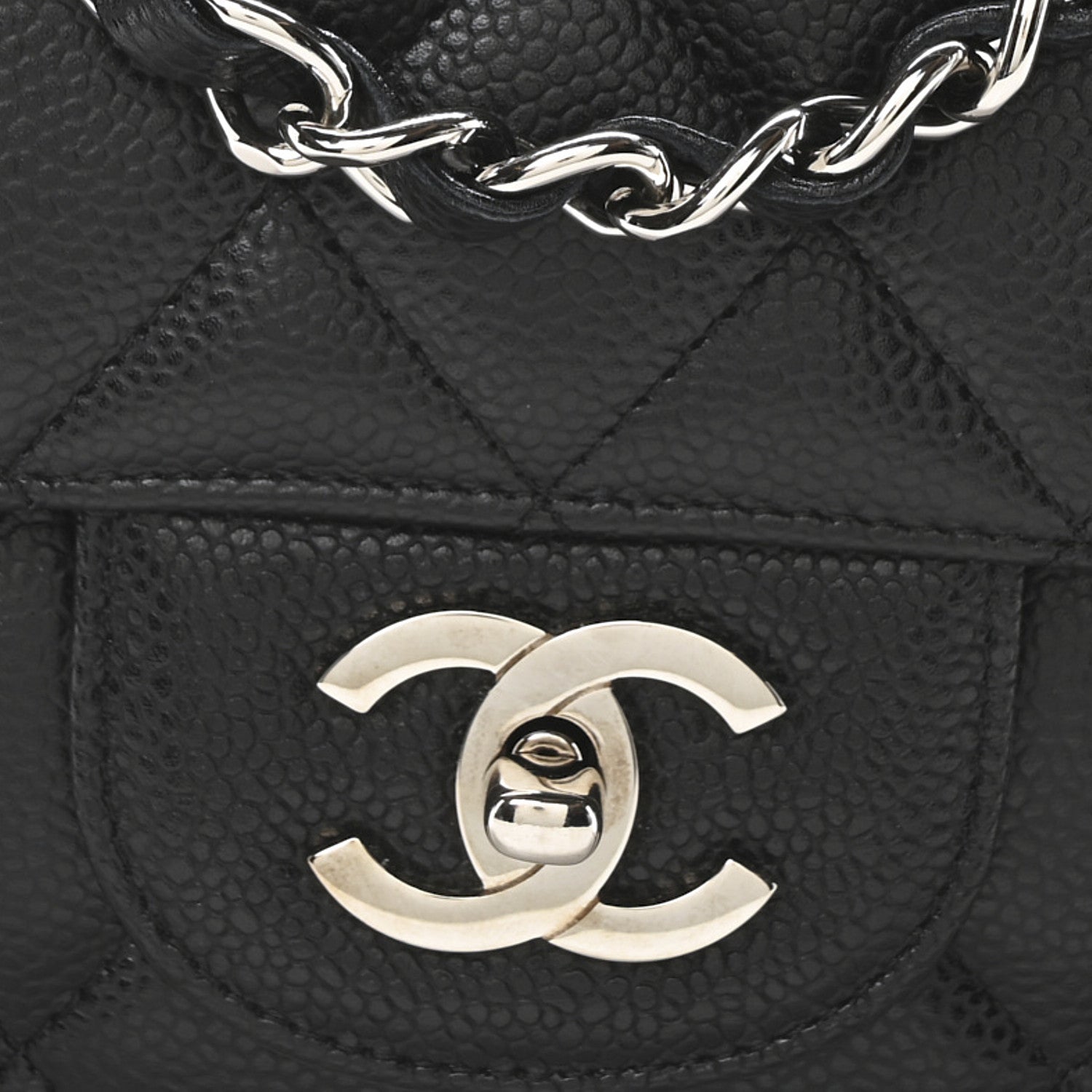 Chanel Caviar Quilted Jumbo Single Flap Black 8 of 10