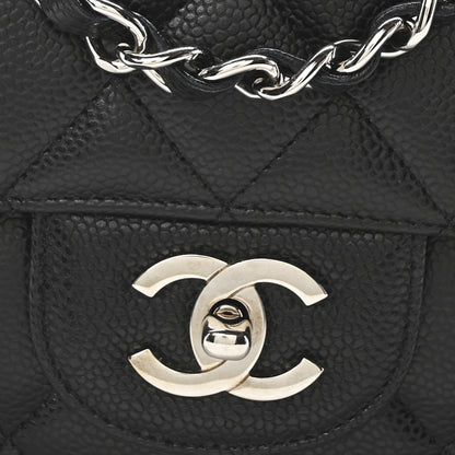 Chanel Caviar Quilted Jumbo Single Flap Black 8 of 10
