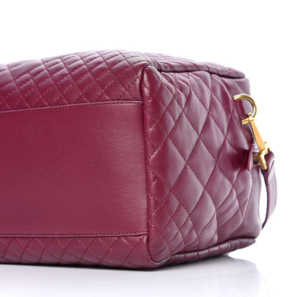 Versace Nappa Quilted Icon Bowler Burgundy 11 of 12