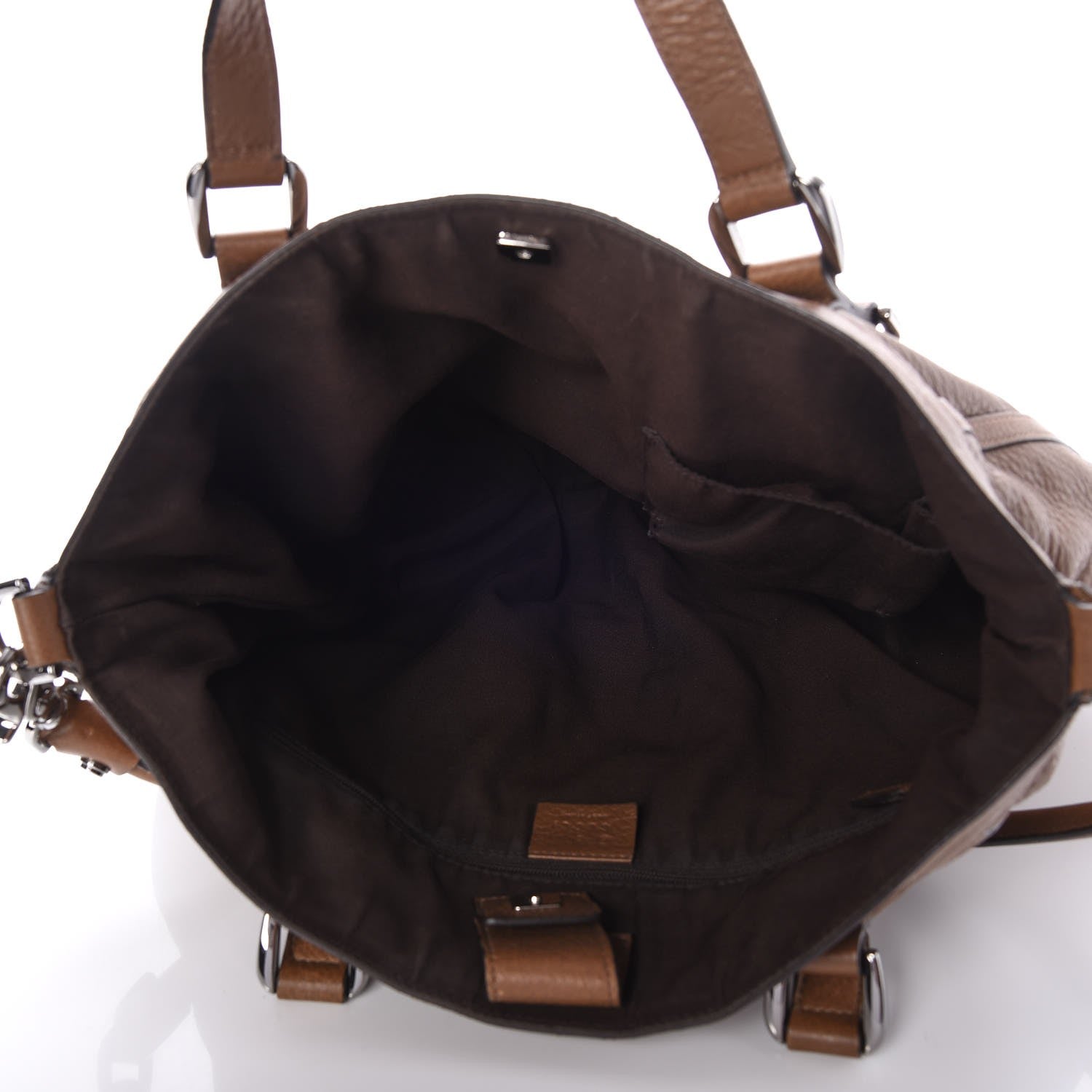 Gucci Pebbled Calfskin Medium Abbey Convertible Tote Brown 6 of 10