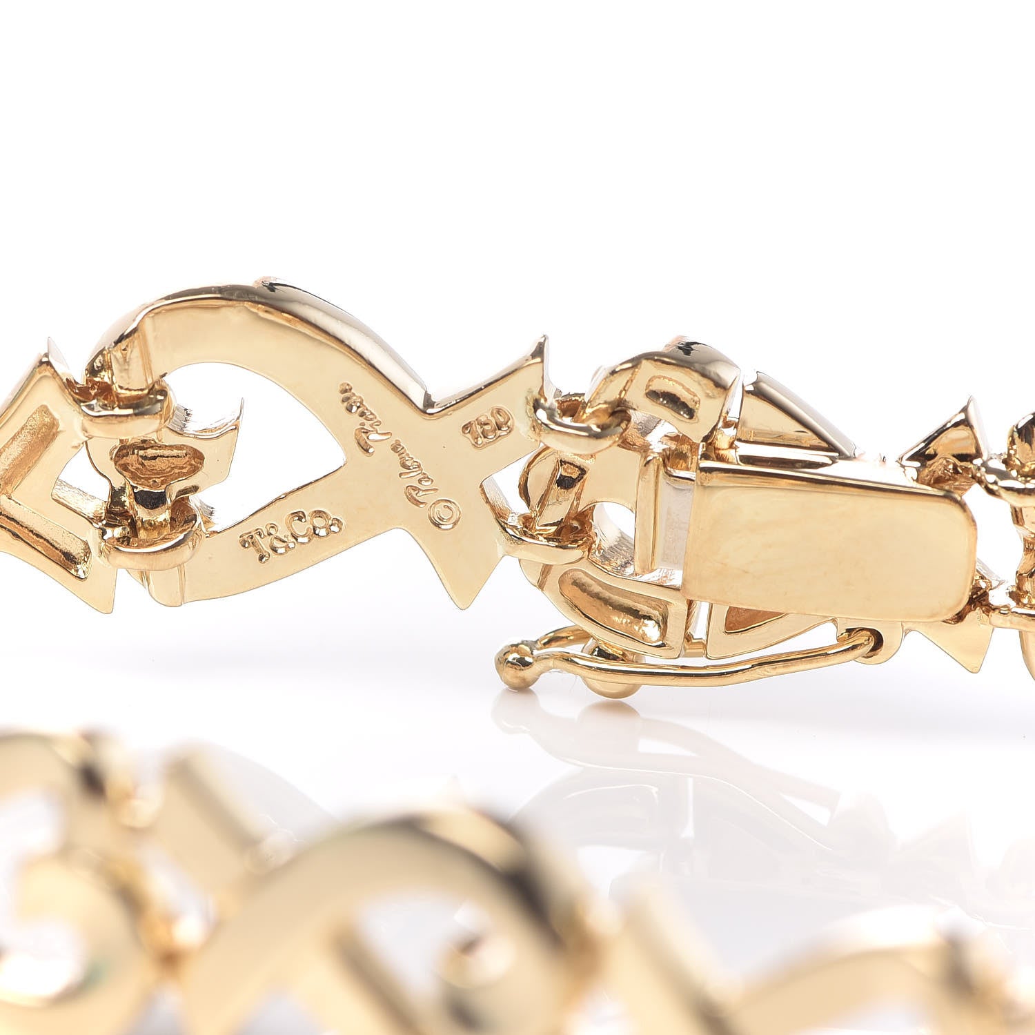 Tiffany 18K Yellow Gold Paloma Picasso Loving Heart Bracelet 4 of 6
