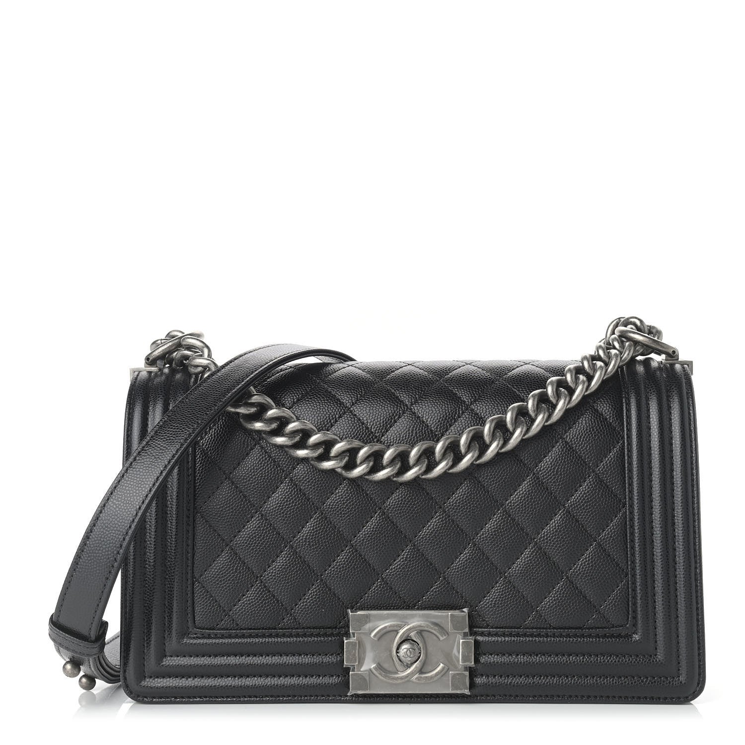 Chanel Caviar Quilted Medium Boy Flap Black 1 of 9