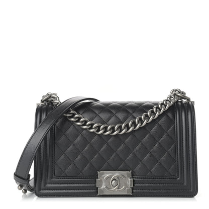 Chanel Caviar Quilted Medium Boy Flap Black 1 of 9