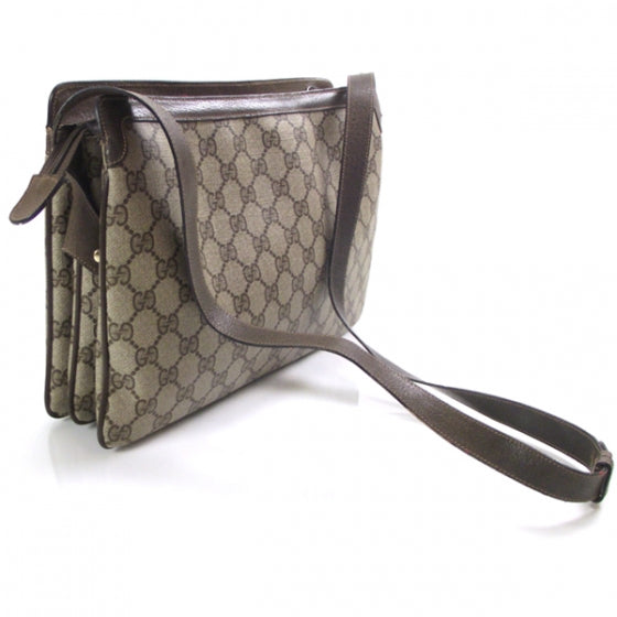 Gucci Monogram Web Shoulder Bag Brown 3 of 10