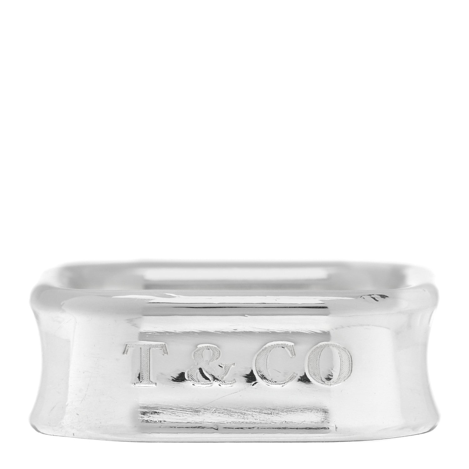 Tiffany Sterling Silver 1837 Square Ring 57 8 1 of 4