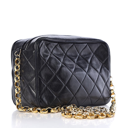 Chanel Lambskin Quilted Tassel Camera Case Black 3 of 10