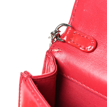 Christian Dior Patent Cannage Lady Dior Convertible Clutch Red 11 of 12