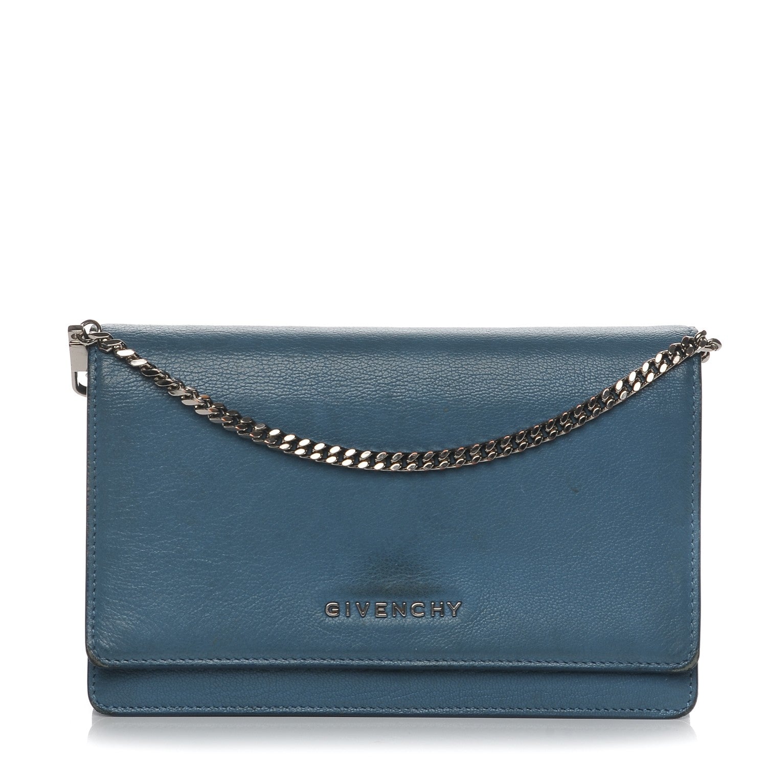 Givenchy Sugar Goatskin Pandora Chain Wallet Medium Blue 1 of 11
