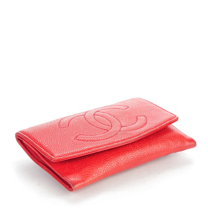 Chanel Caviar Timeless CC Card Holder Wallet Red 4 of 10