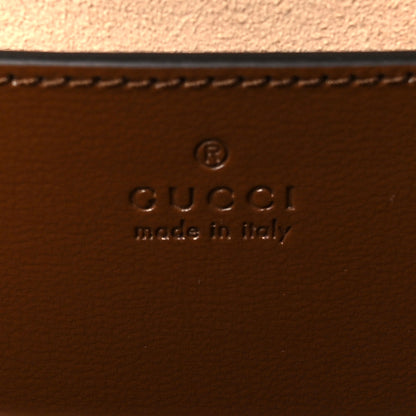 Gucci GG Supreme Monogram Azalea Calfskin Web Jackie 1961 Belt Bag 100 40 Beige Ebony Brown Sugar 5 of 8
