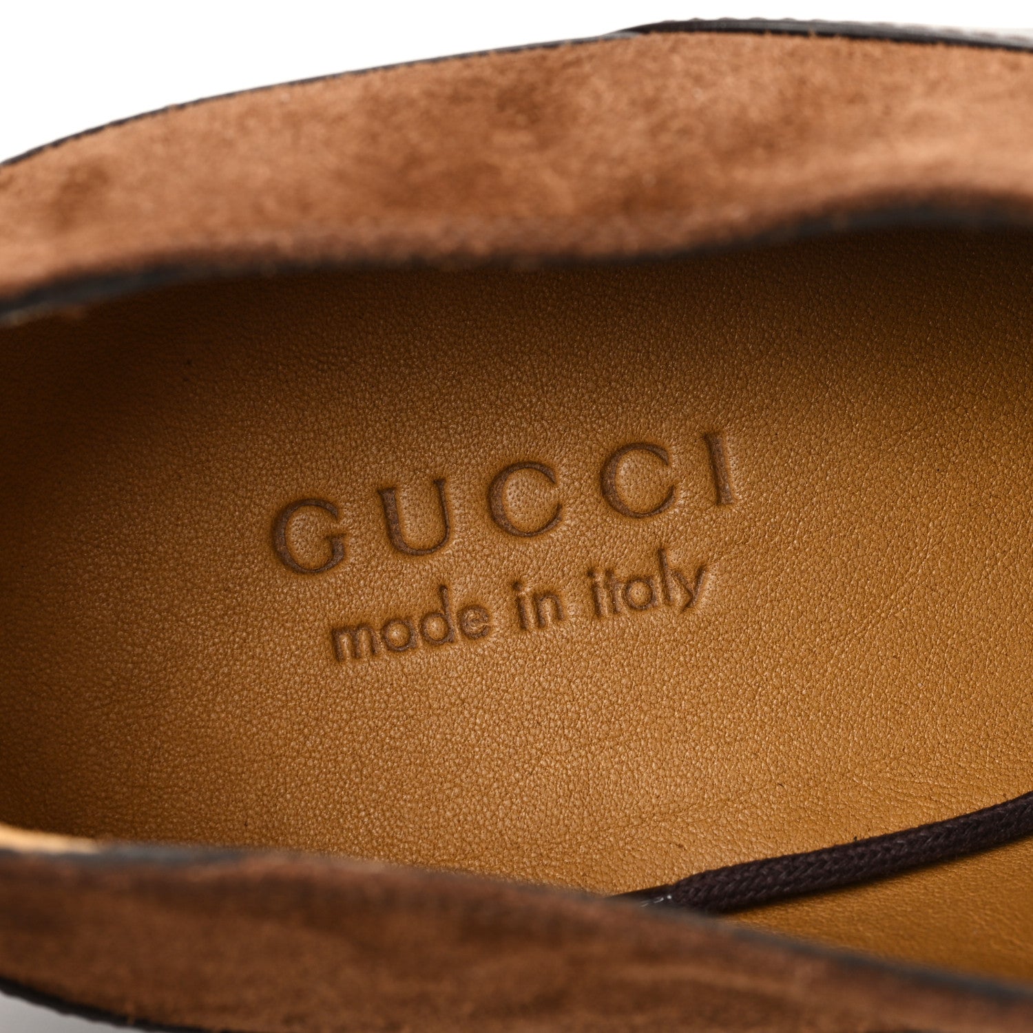 Gucci Waxed Calfskin Suede Supersoft Mens Lace Up Loafers 9.5 Cocoa Brown Sugar 8 of 10