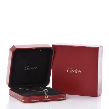 Cartier 18K White Gold Diamond Interlocking LOVE Necklace 8 of 8