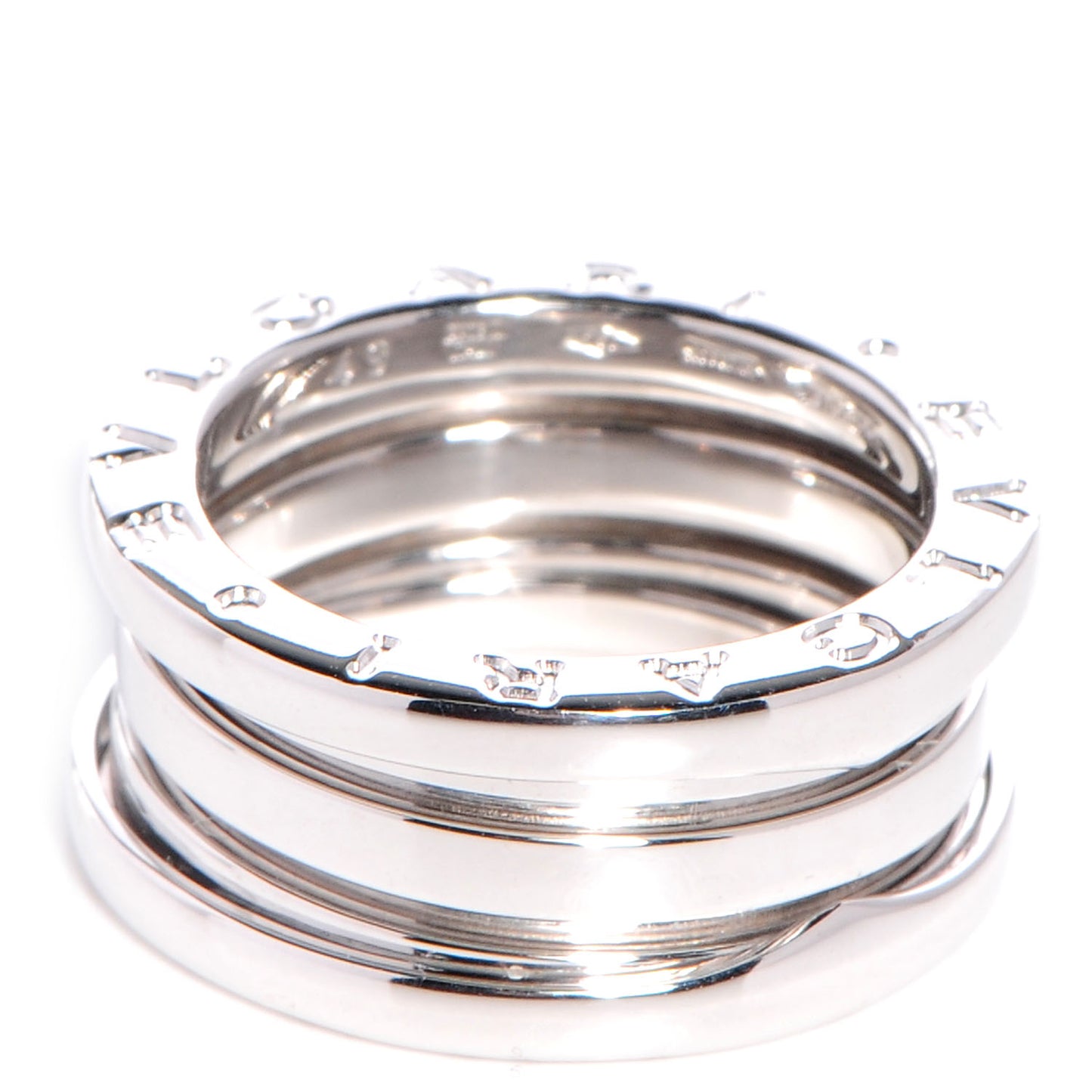 18K White Gold B.Zero1 Three-Band Ring 49 5