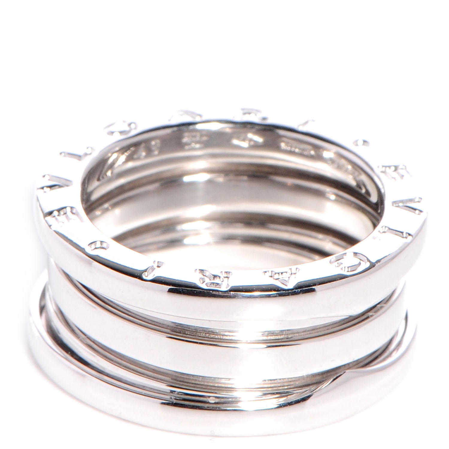 Bulgari 18K White Gold B.Zero1 Three-Band Ring 49 5 1 of 5