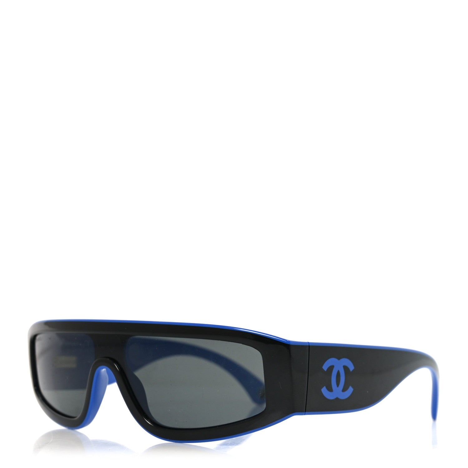 Chanel Acetate Cat Eye Sunglasses 6057 Black Blue 1 of 7