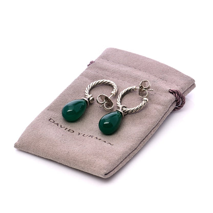 David Yurman Sterling Silver Green Onyx Color Classics Bead Drop Earrings 7 of 7