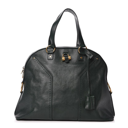 Saint Laurent Calfskin Oversized Muse Green 1 of 10