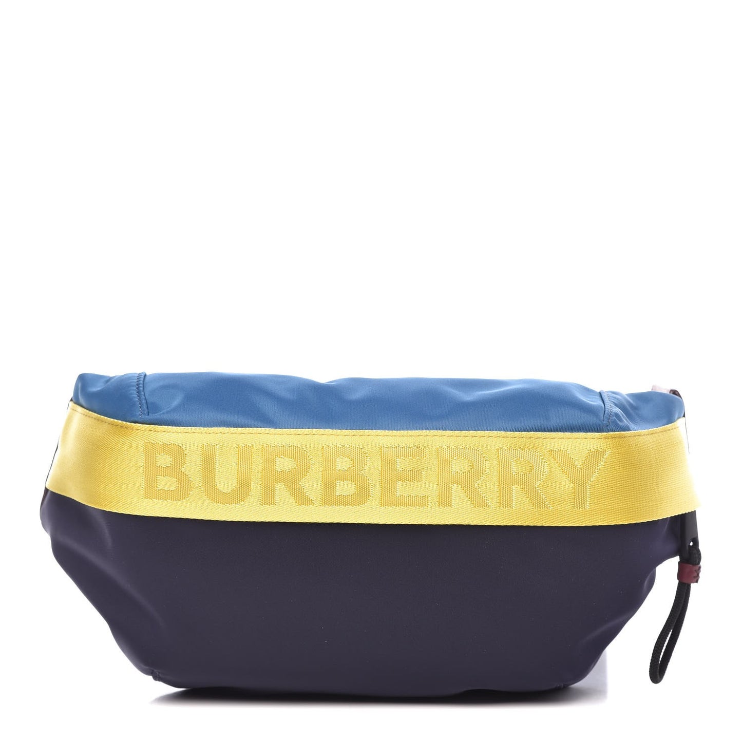 Nylon Color Block Logo Medium Bum Bag Blue