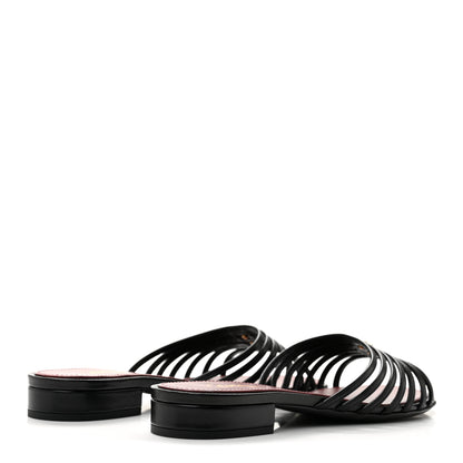 Chanel Goatskin Caged CC Slide Sandals 35.5 Black 5 of 9