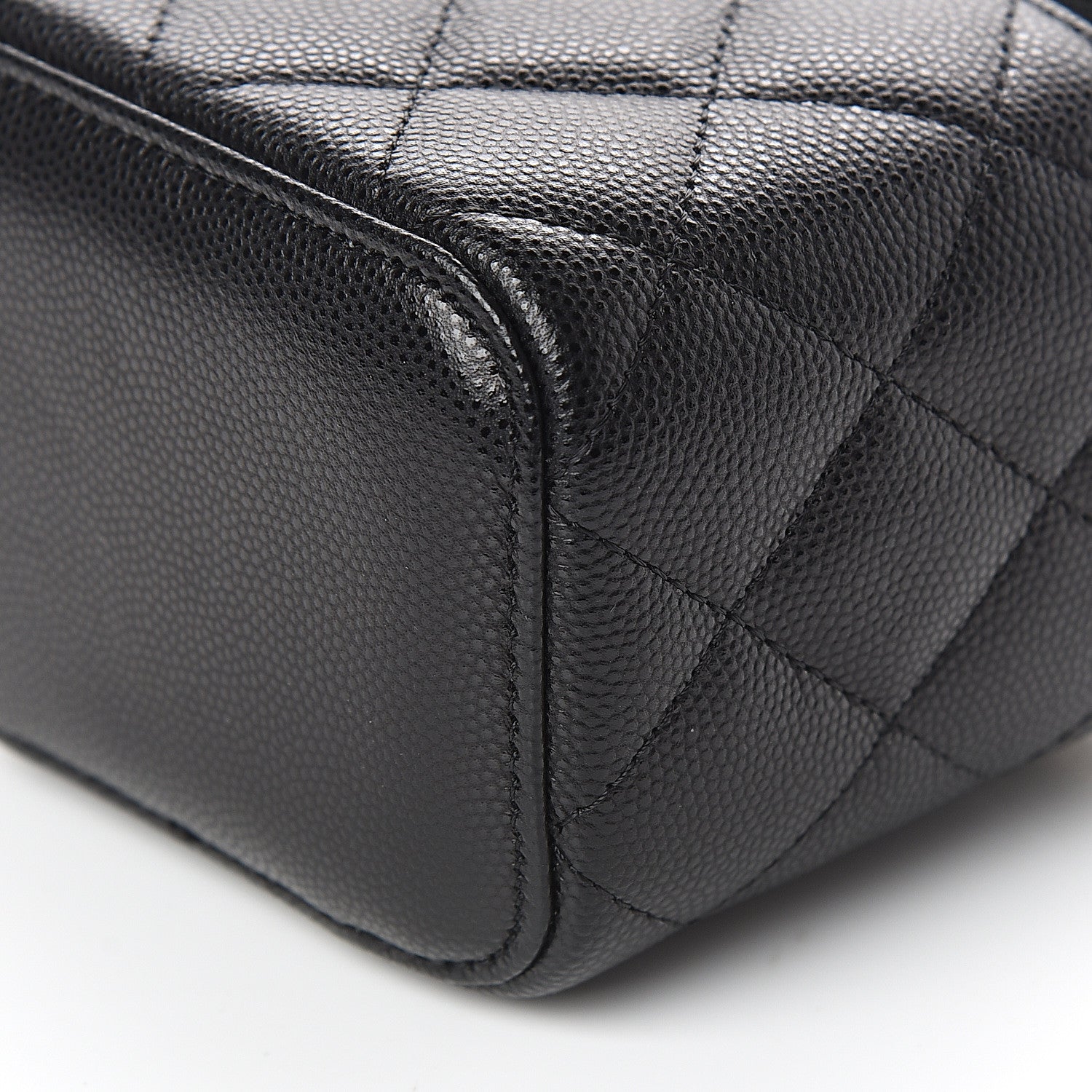 Chanel Caviar Quilted Mini Vanity Case With Chain Black 8 of 9